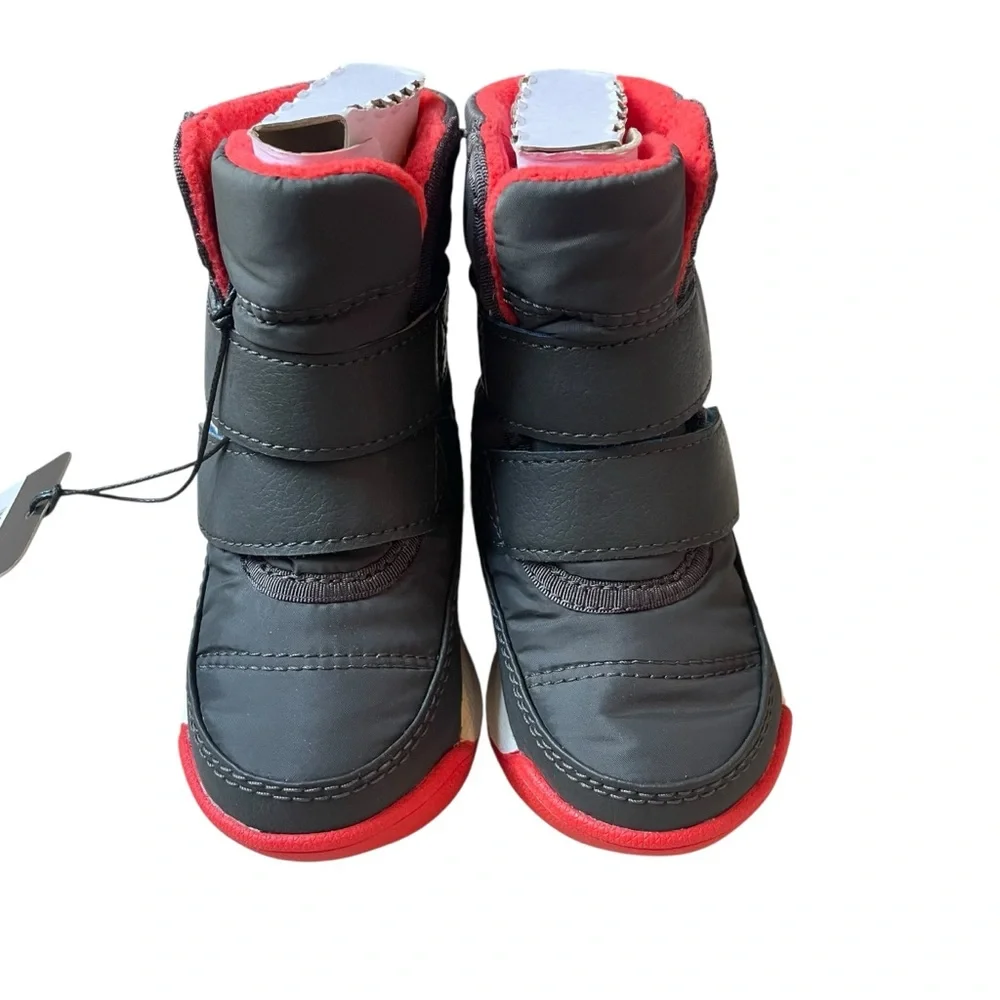 Sorel Toddler Whitney ll Strap Waterproof Boots‎ Jet Poppy Red Size 4 NWT